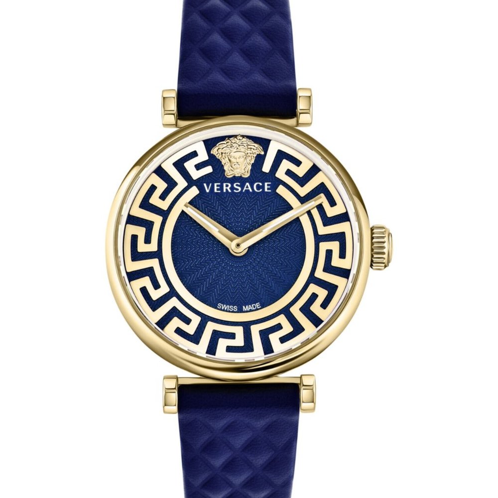 Versace 35mm Womens Greca Blue Strap Watch - Picture 1 of 3